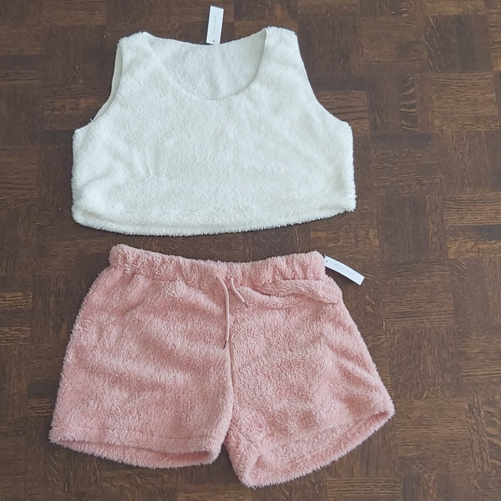 Crop top and shorts